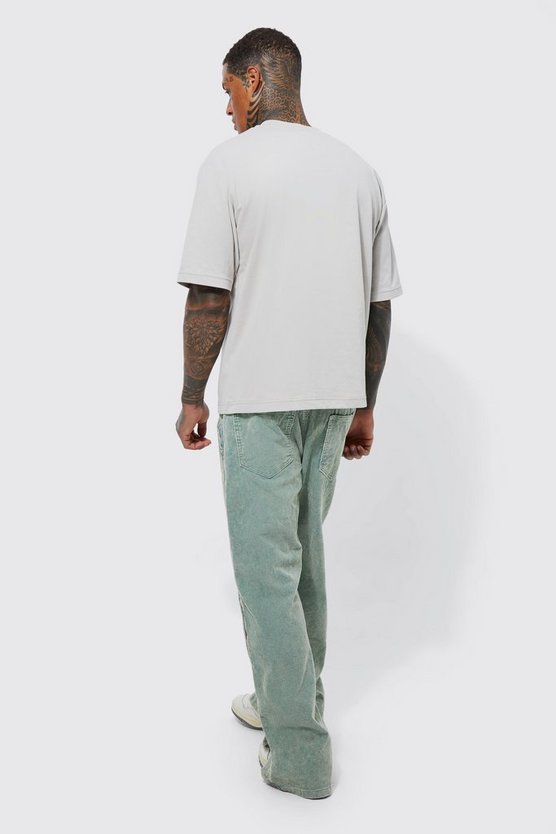 Lockere Cord-Hose mit Acid-Waschung