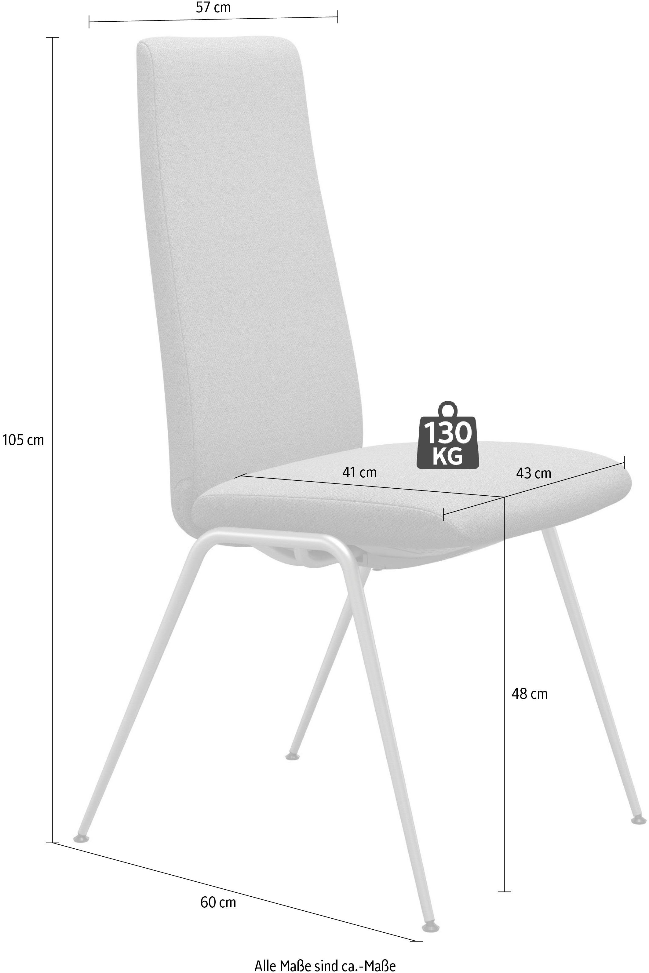 Stressless® Polsterstuhl Laurel, High Back, Größe M, mit Beinen aus Stahl in Chrom matt
