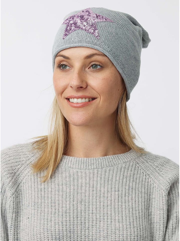 Zwillingsherz Beanie in Grau günstig kaufen onesize