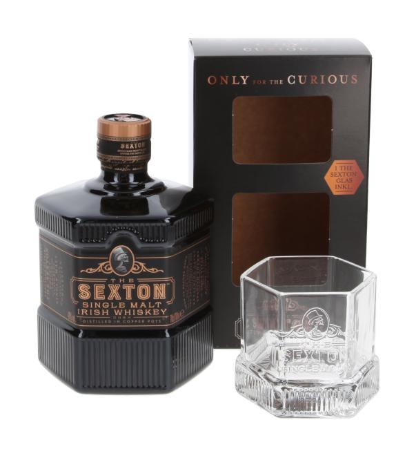 Sexton mit Glas 0,7 l·40 % vol