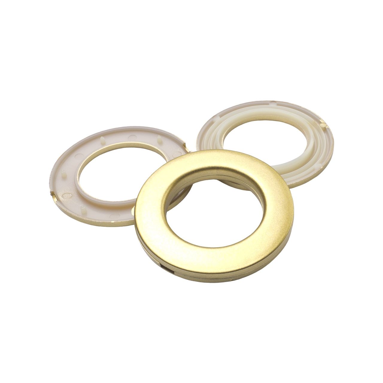Bella Casa Stoffösen Gardinenösen Vorhangösen 33 mm Ø messing-matt, 10 Stück