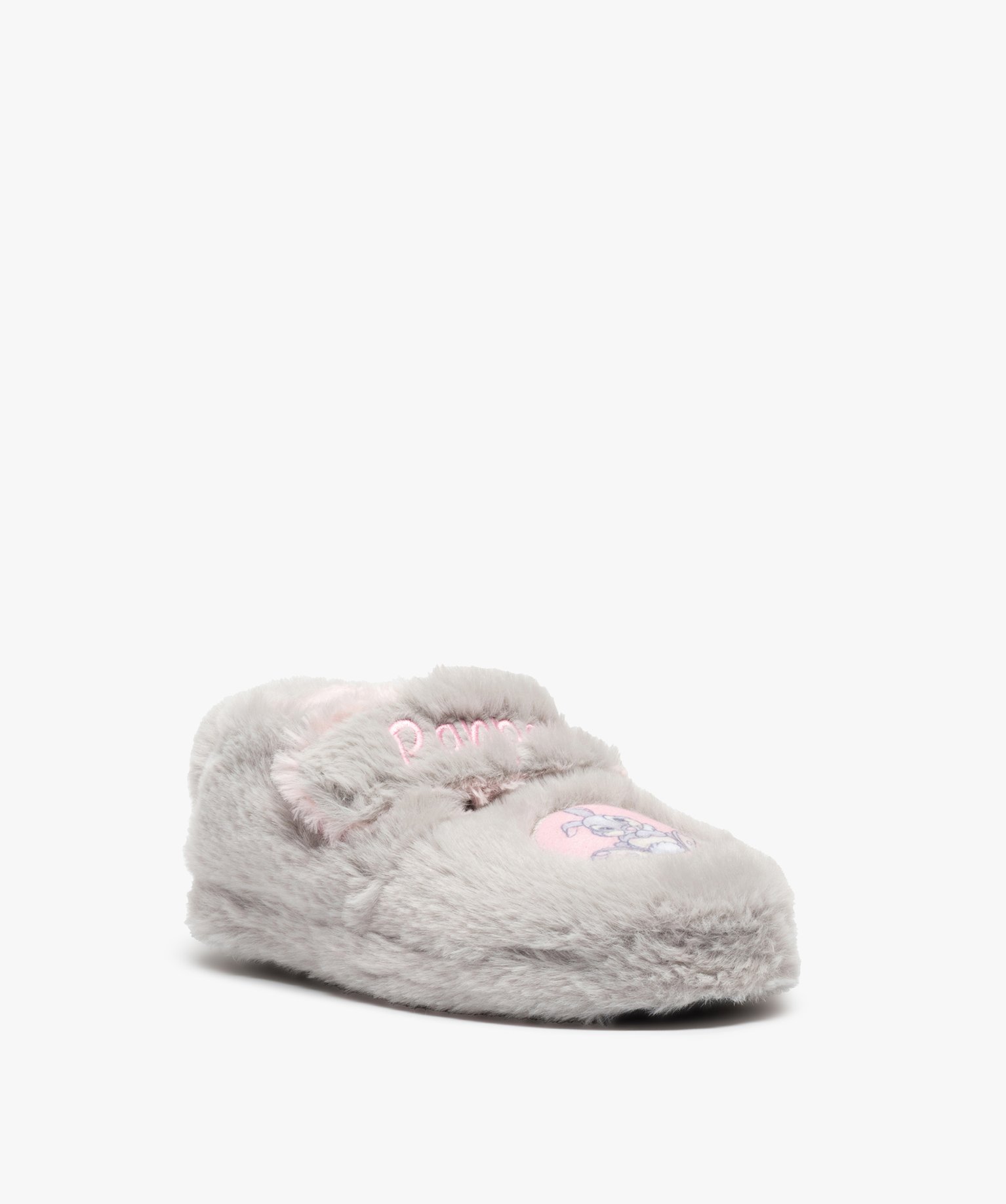 Chaussons fille en textile peluche Panpan - DS gris | GEMO