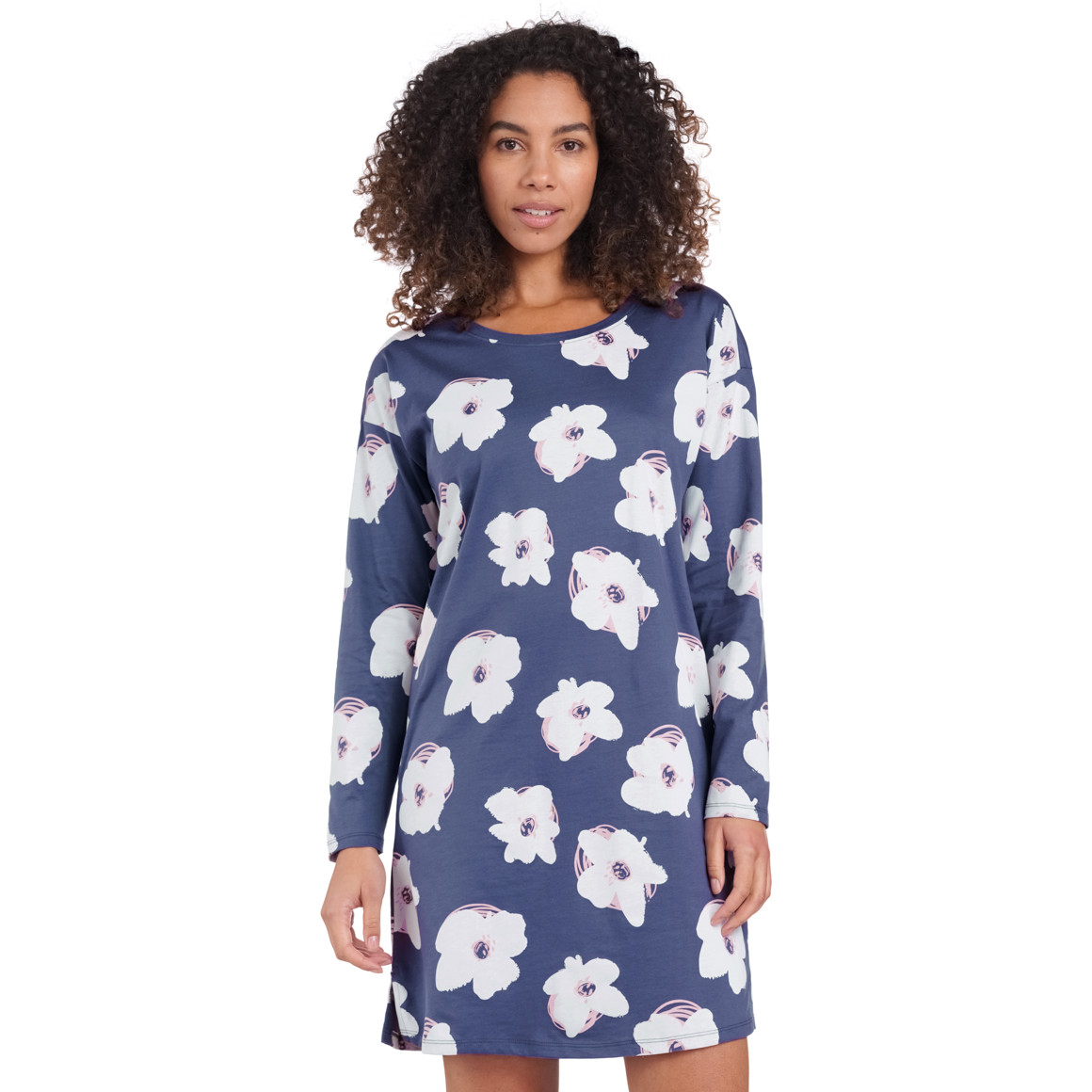 Damen Nachthemd mit Blumen-Print