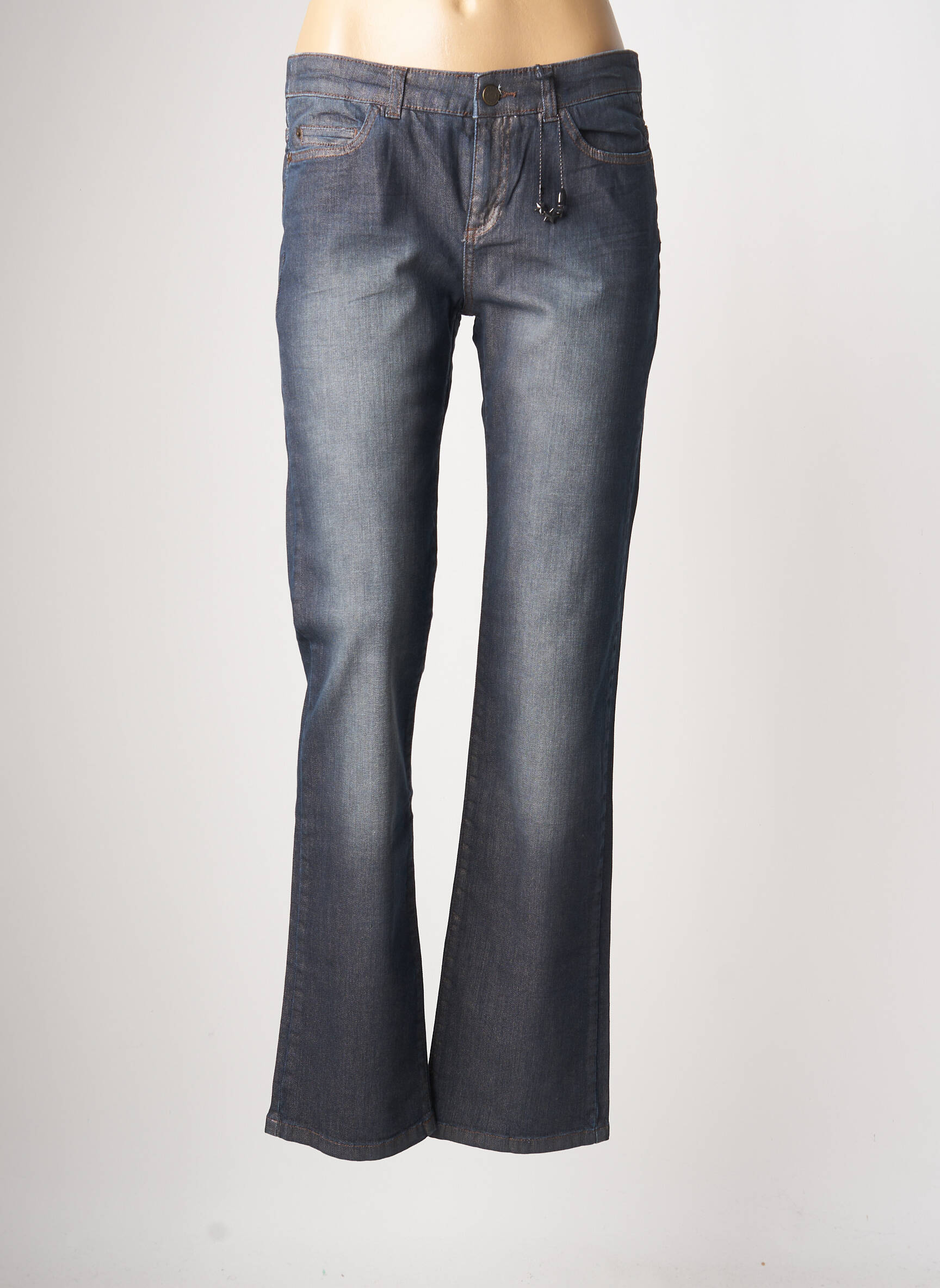 Ikks Jeans Coupe Droite Femme couleur bleu