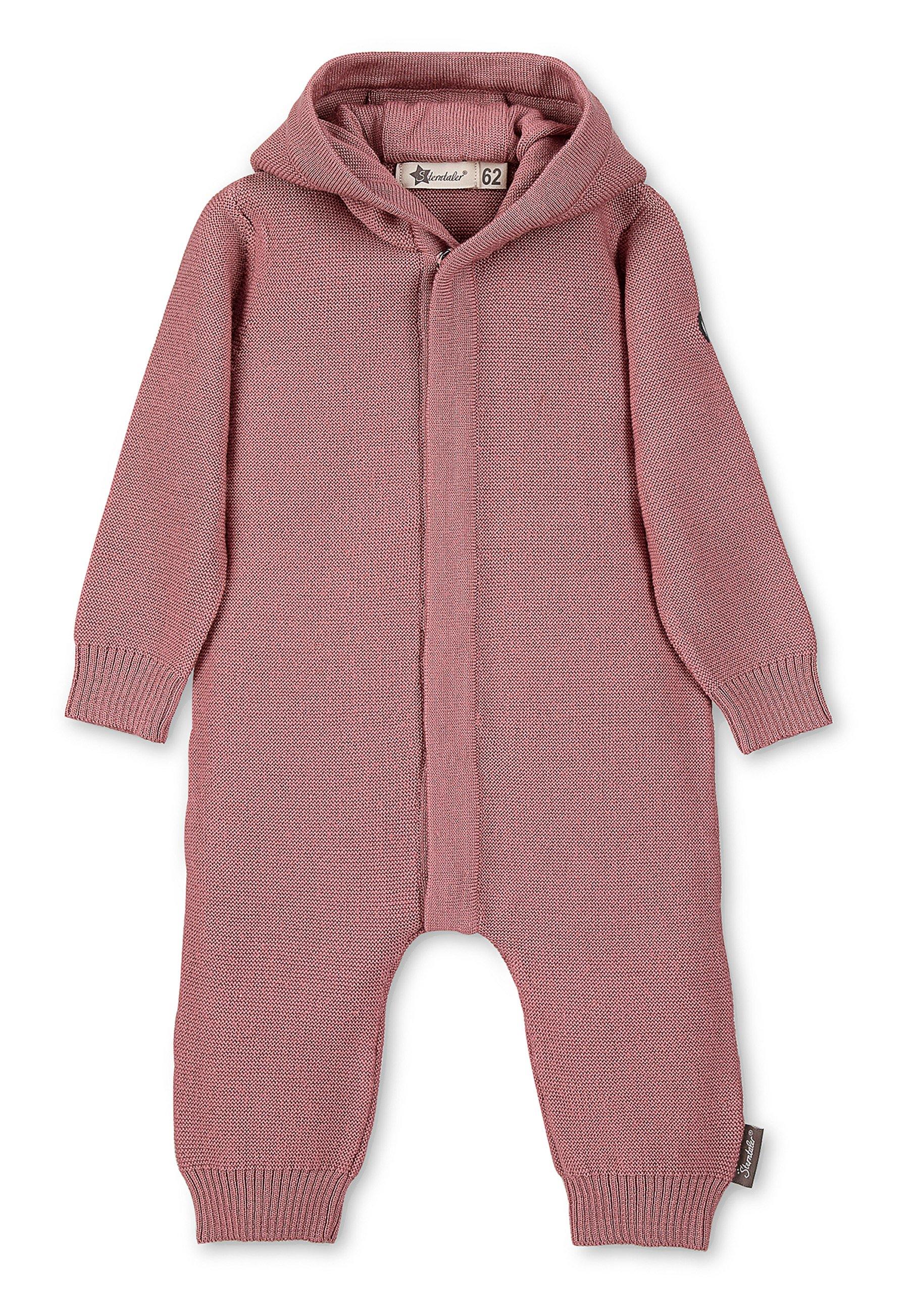 Strick-Overall aus Wolle (Merino) mit Kapuze