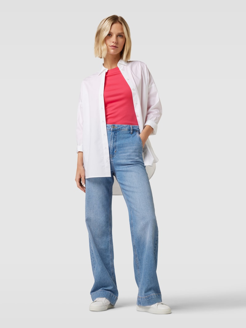 Longsleeve mit U-Boot-Ausschnitt in pink