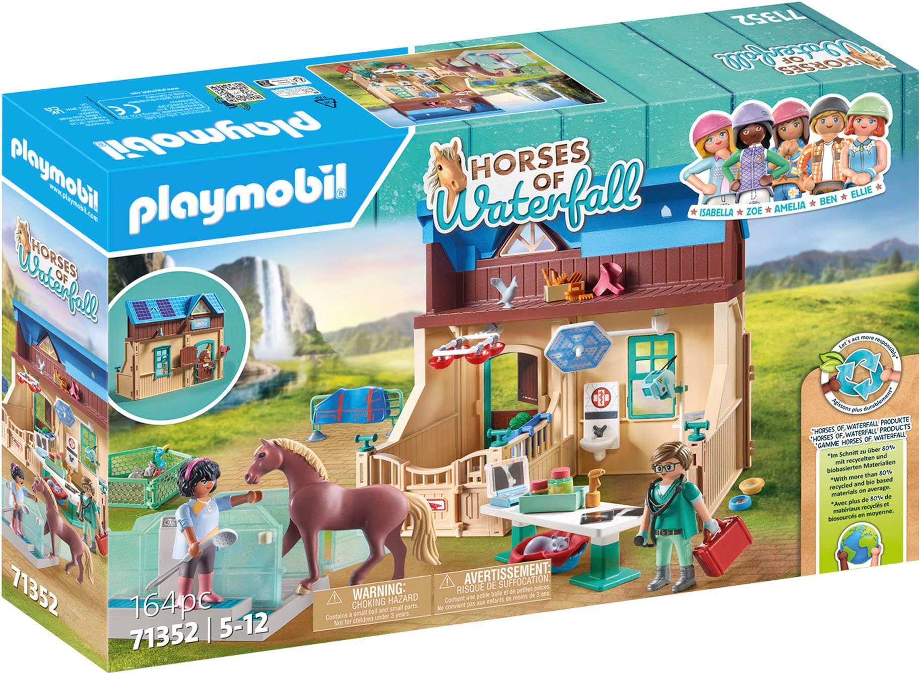 Playmobil® Konstruktions-Spielset Reittherapie & Tierarztpraxis (71352), Horses of Waterfall, (164 St)
