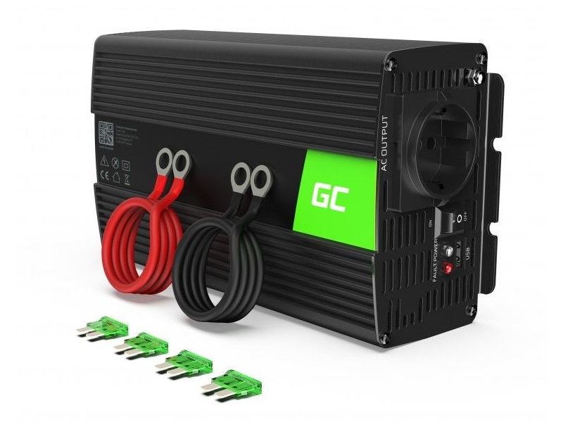 Green Cell INV08 12V/1000W Wechselrichter