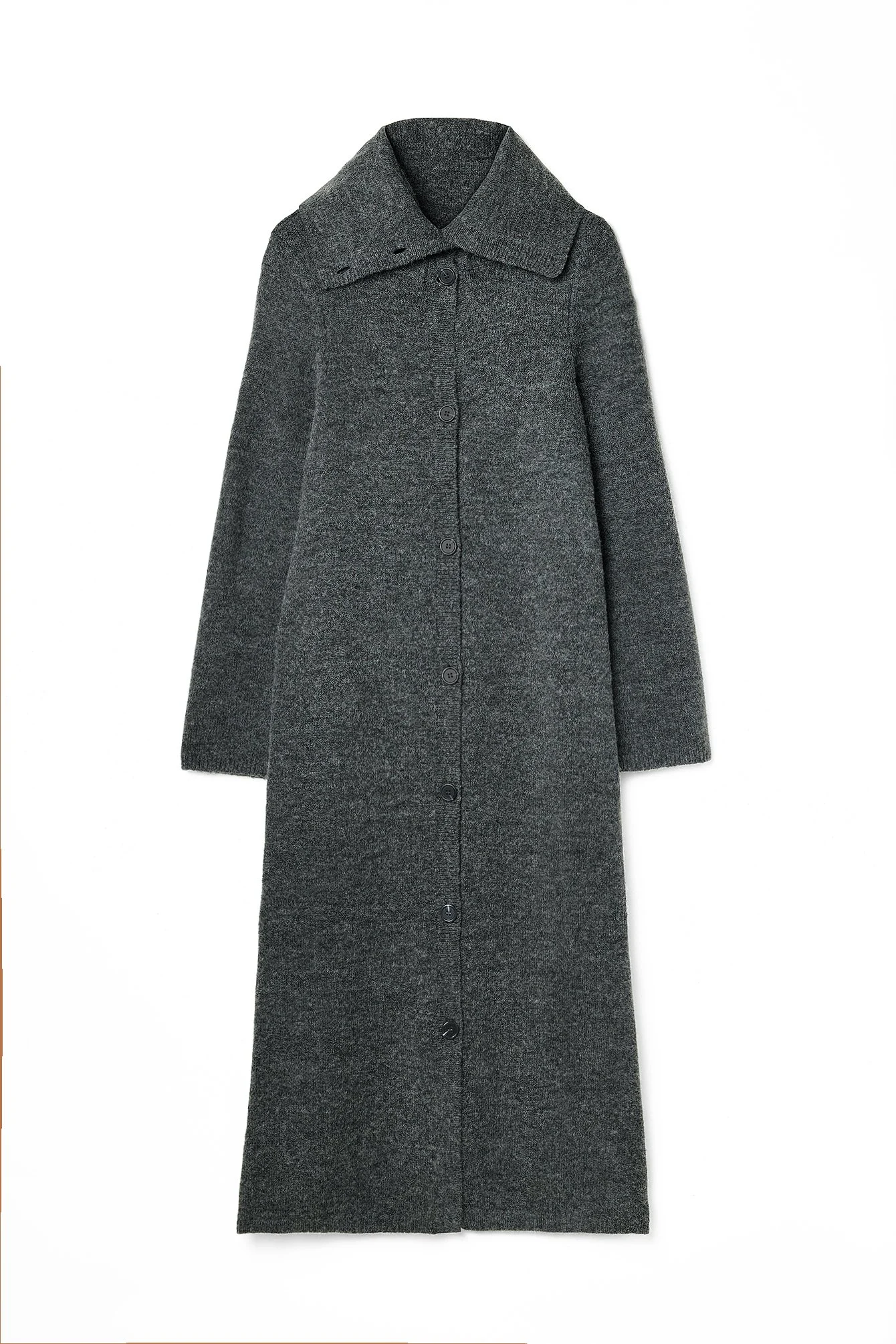 Maxi-Cardigan mit großem Revers