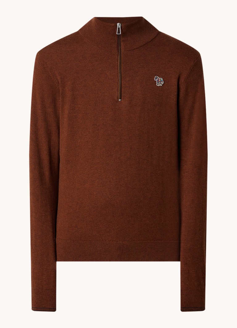 Pull PS Paul Smith en maille fine de laine mélangée avec demi-zip
