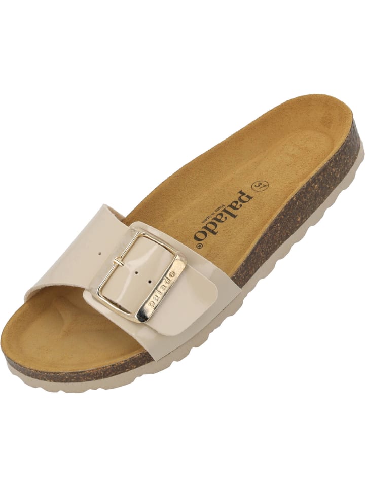palado Pantoletten in beige lack günstig kaufen