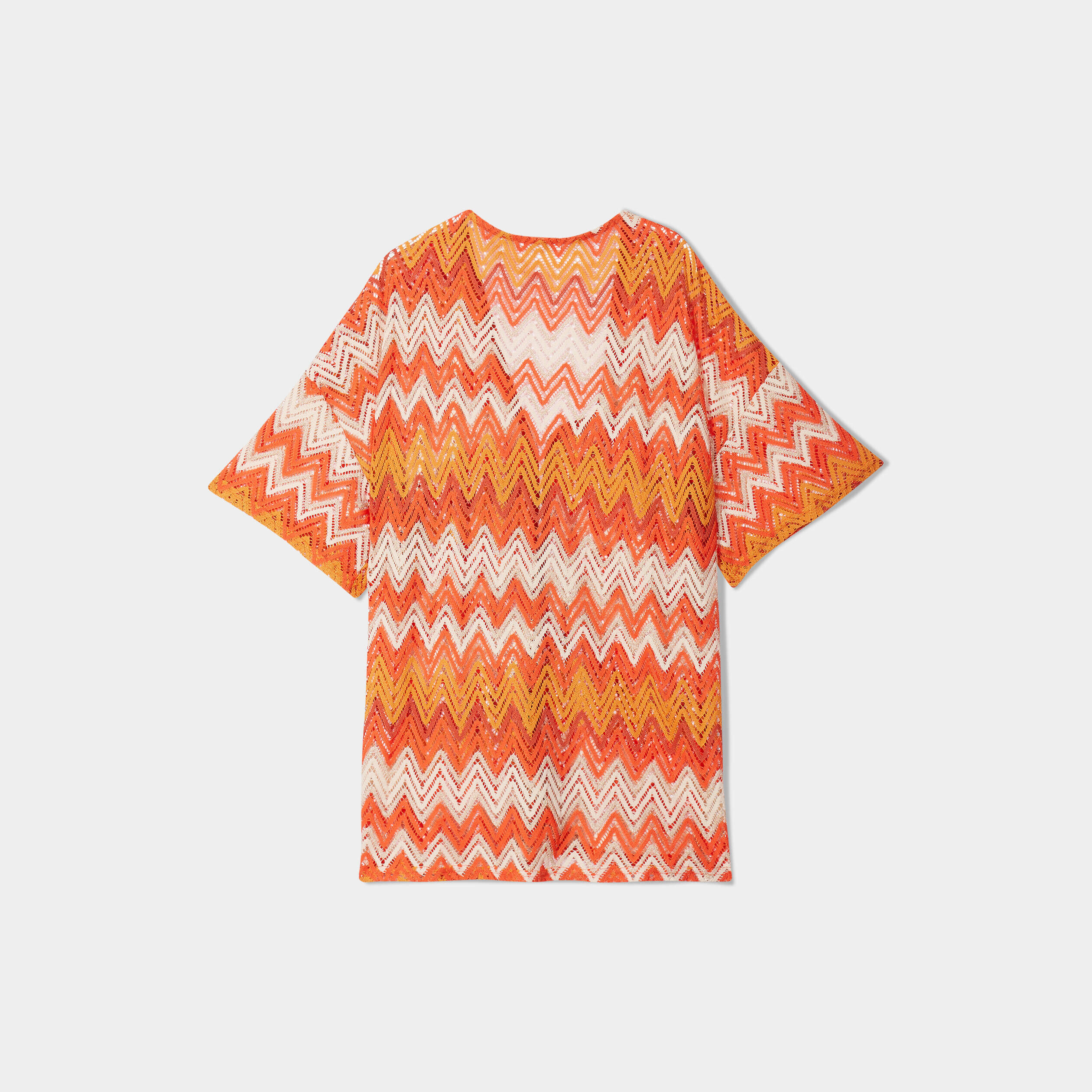 Gilet kimono manches courtes orange femme | Cache Cache