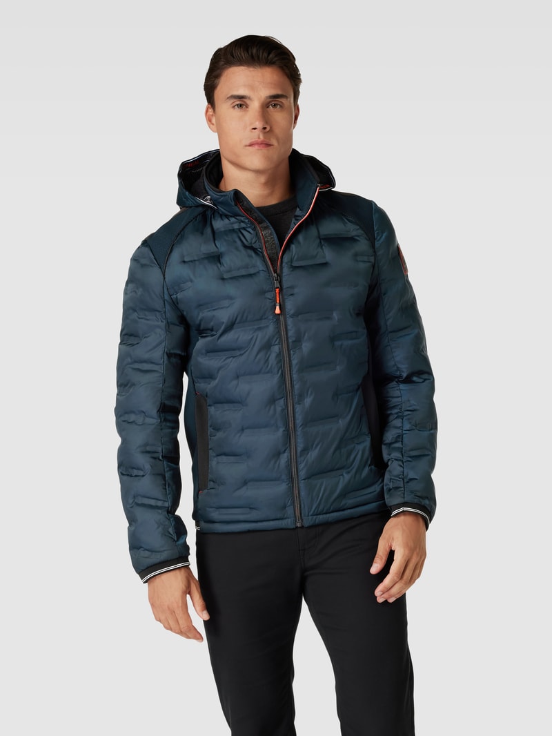 Steppjacke mit Label-Detail in marineblau
