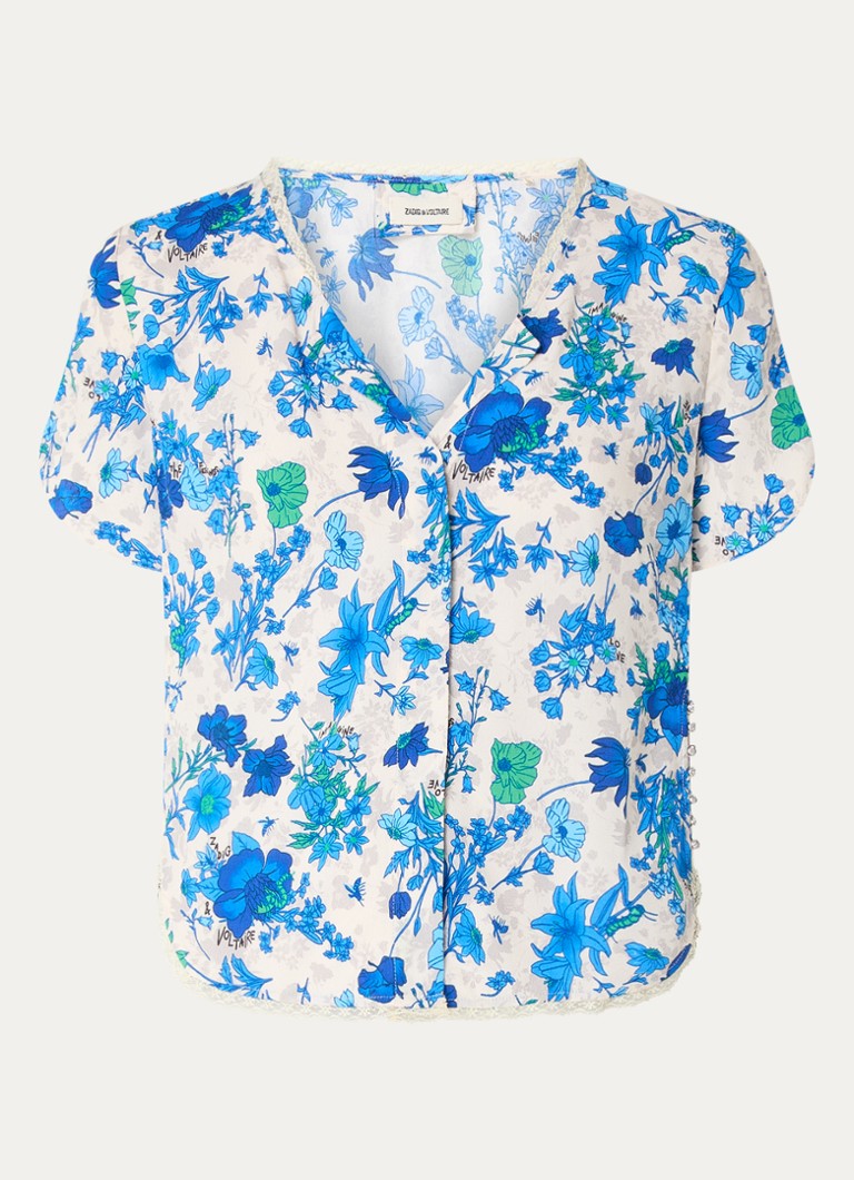 Zadig&Voltaire Tiffiny crepe blouse with floral print
