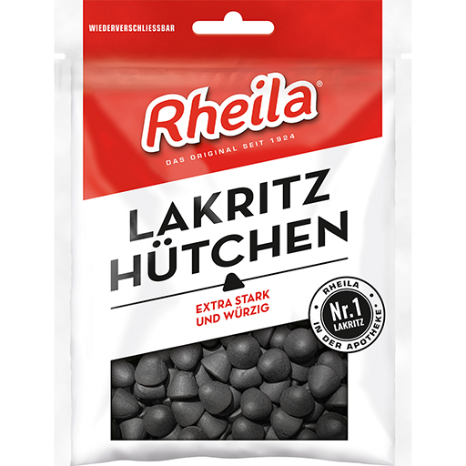 RHEILA Lakritz Hütchen Gummidrops mit Zucker  90 g  Bonbons