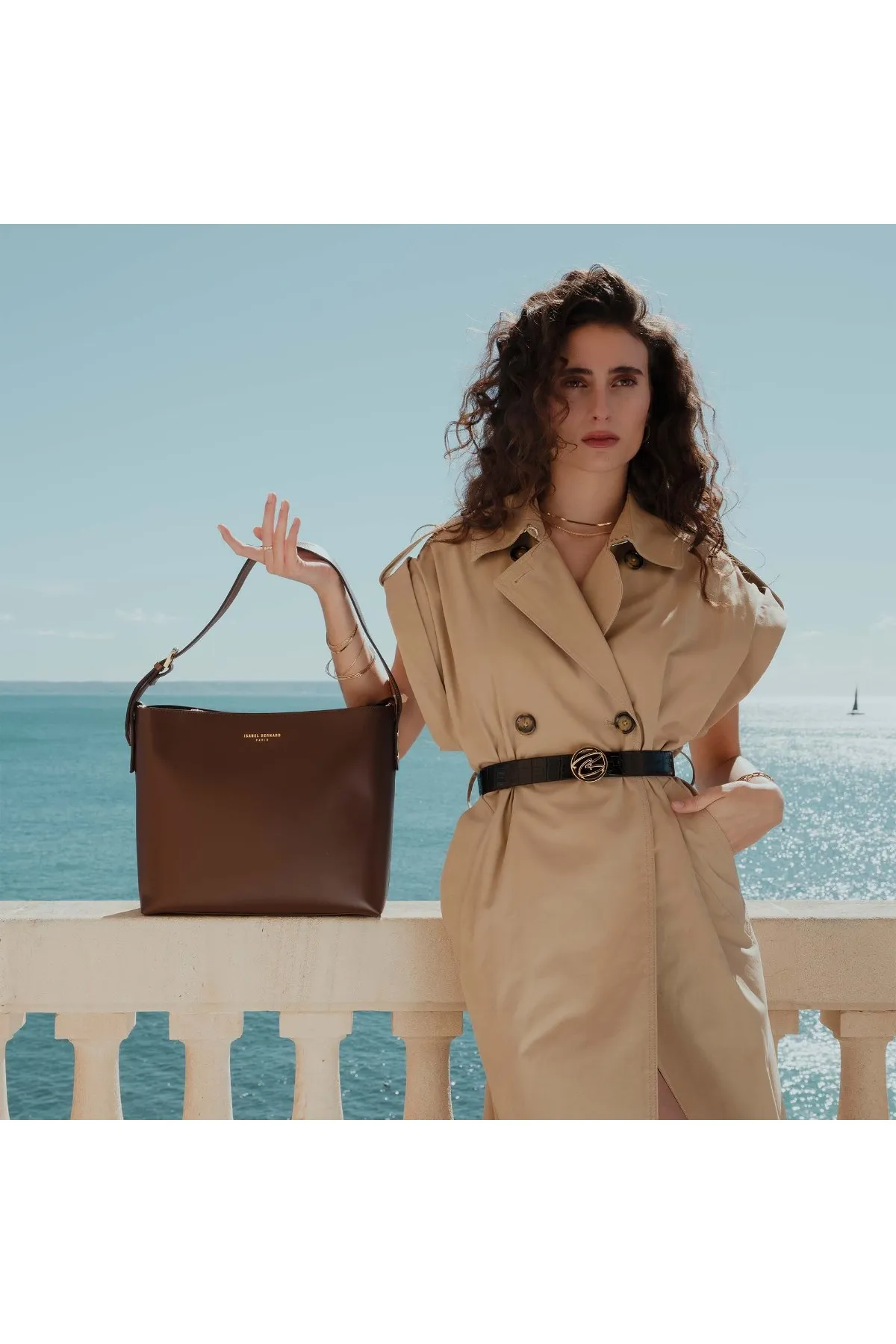 Isabel Bernard  Isabel Bernard Honoré Schultertasche braun