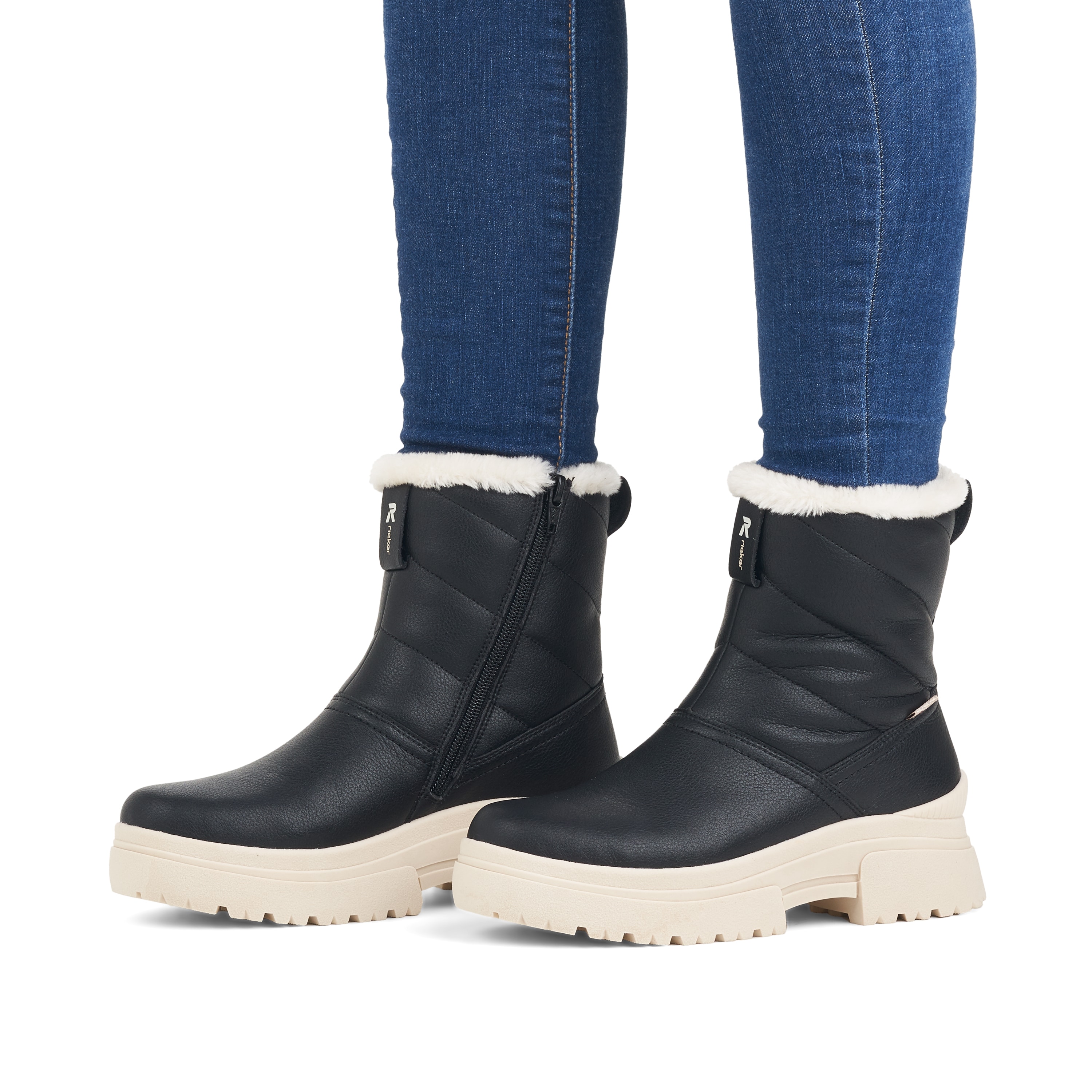 Rieker Damen Kurzstiefel night black