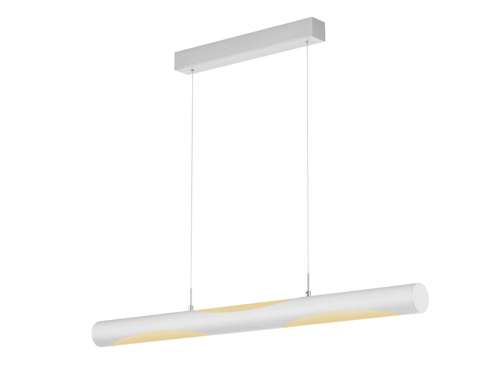 TRIO LED Pendelleuchte, Dimmfunktion, LED fest integriert, Warmweiß bis Neutralweiß, Designer Lampe-n hängend, höhenverstellbar & dimmbar, 115cm, Weiß