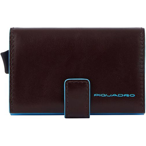 Piquadro Black Square Kreditkartenetui RFID Schutz Leder 10 cm