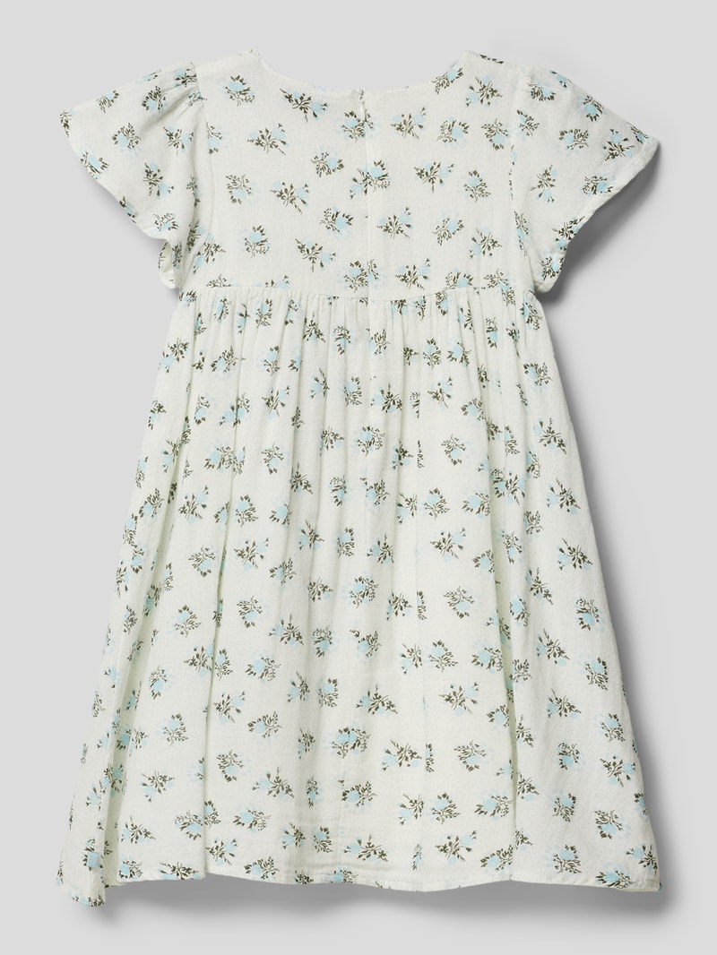 Kleid mit floralem Muster in weiß