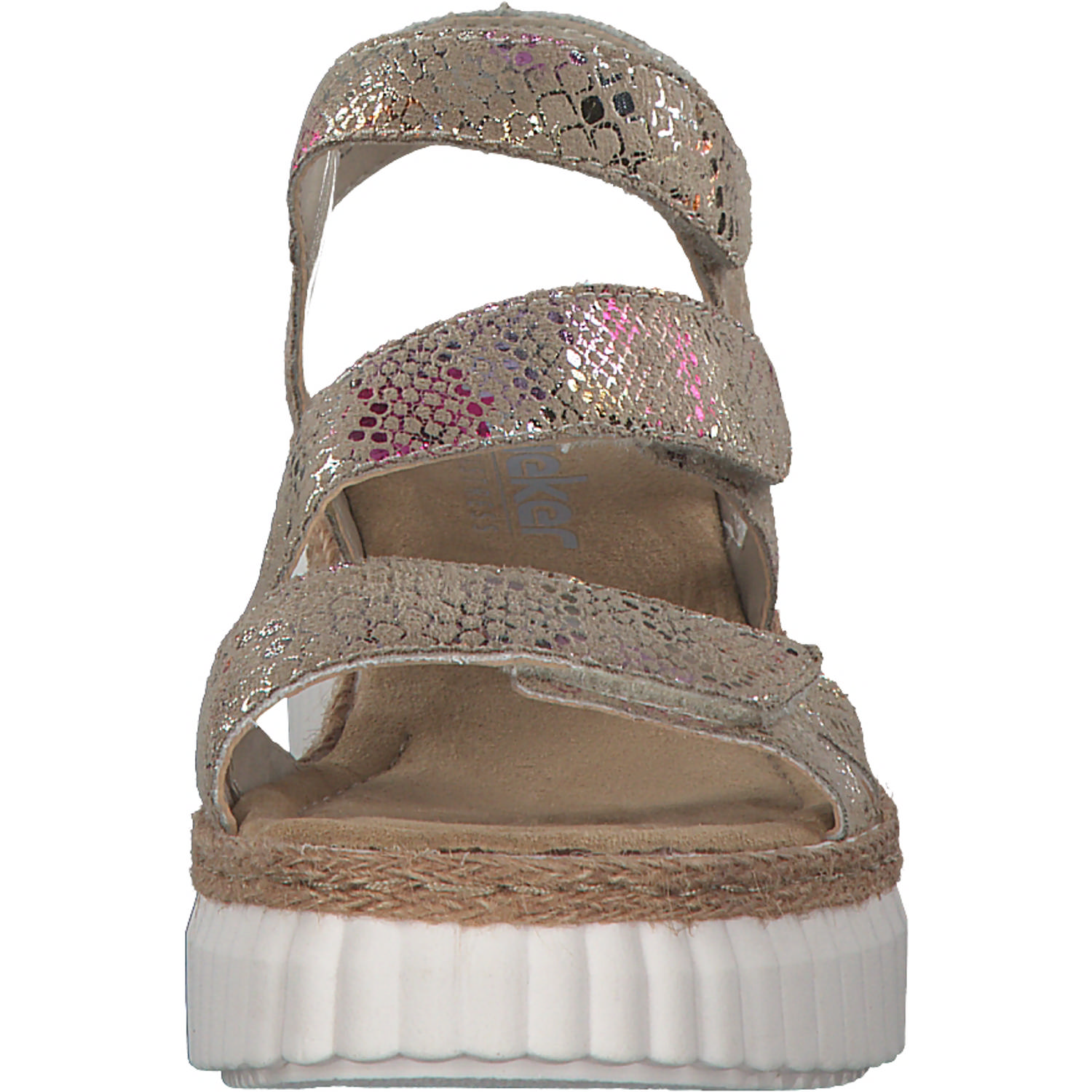 Rieker 69157, Plateau-Sandaletten, Damen, Beige