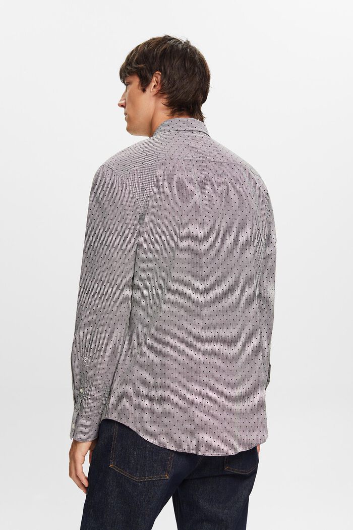 Gemustertes Button-Down-Hemd, 100 % Baumwolle