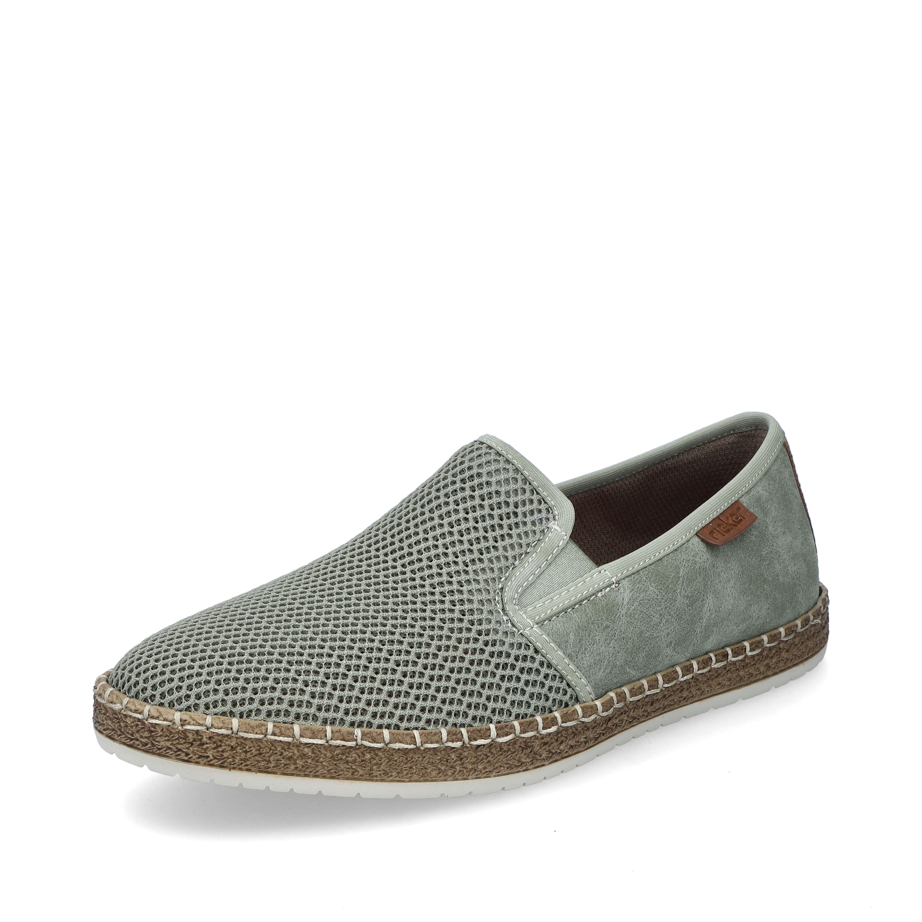 Rieker Herren Slipper grüngrau