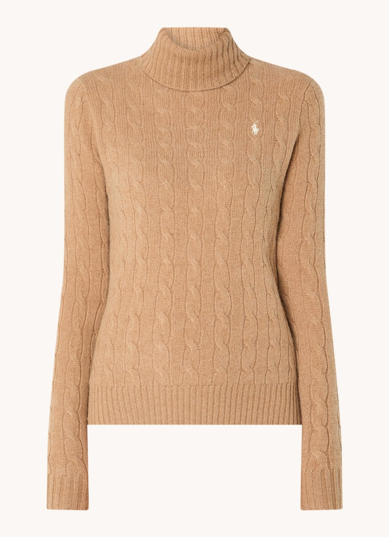 Ralph Lauren Fine-knit sweater in cashmere wool blend with logo embroidery