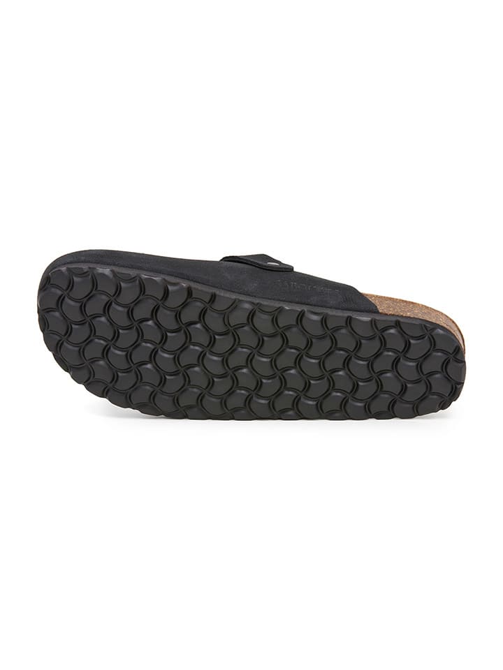 SABOKETS Leder-Clogs in Schwarz günstig kaufen