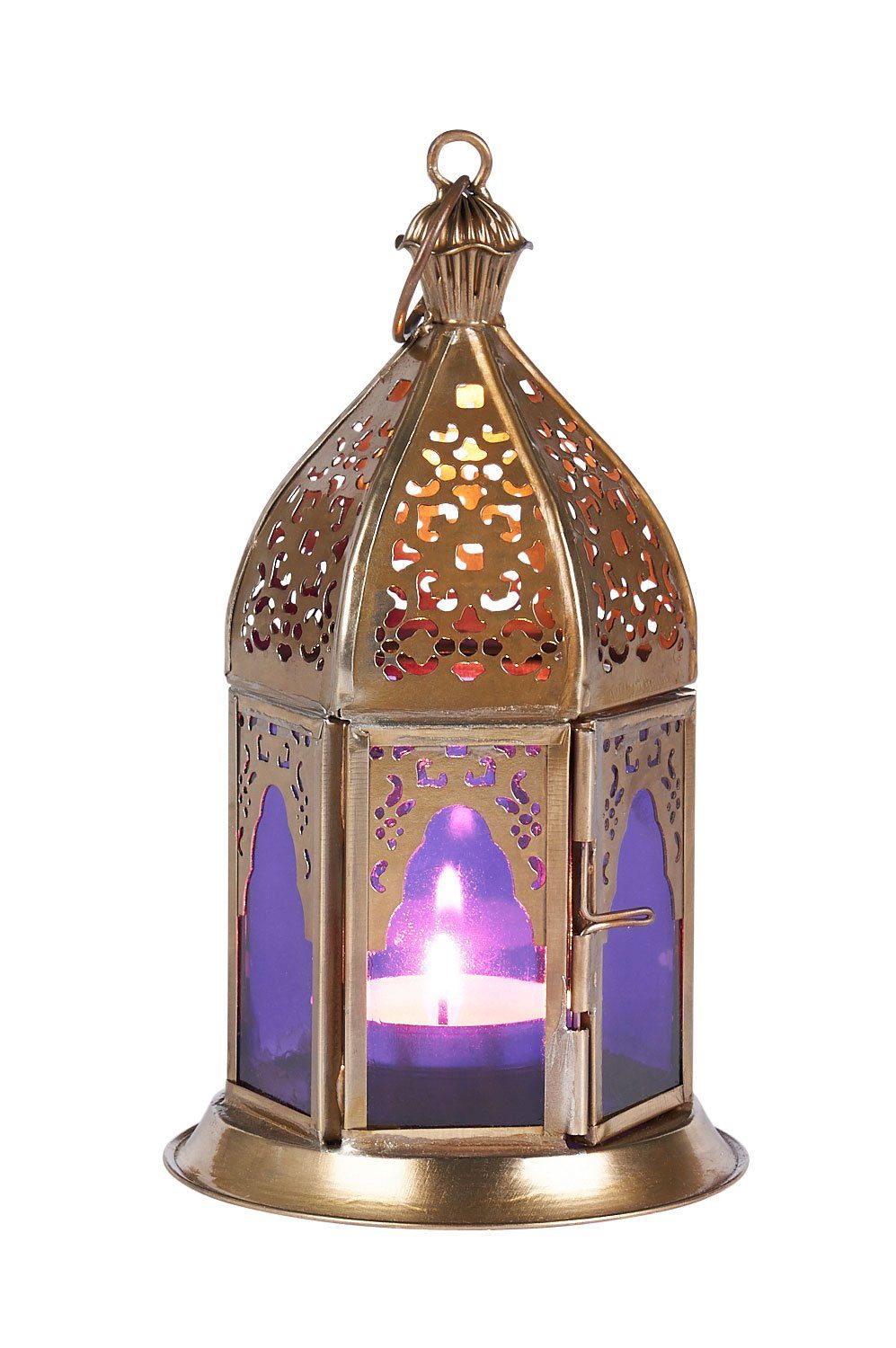 Marrakesch Orient & Mediterran Interior Windlicht 4er SET Orientalisches Windlicht Basem bunt, orientalische Laterne (4 St), Handarbeit