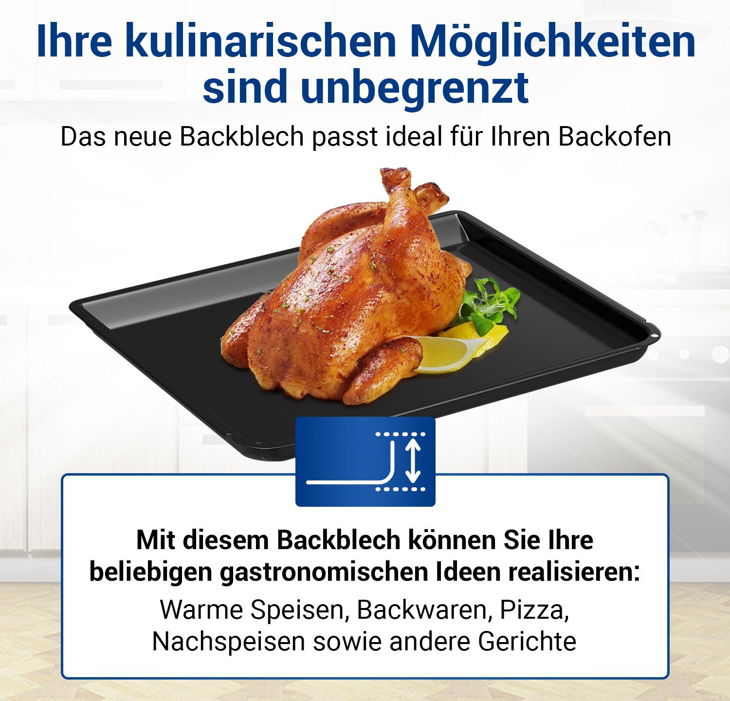 NEFF Backblech Fettpfanne 00434038 für Backofen, 456x370x23mm