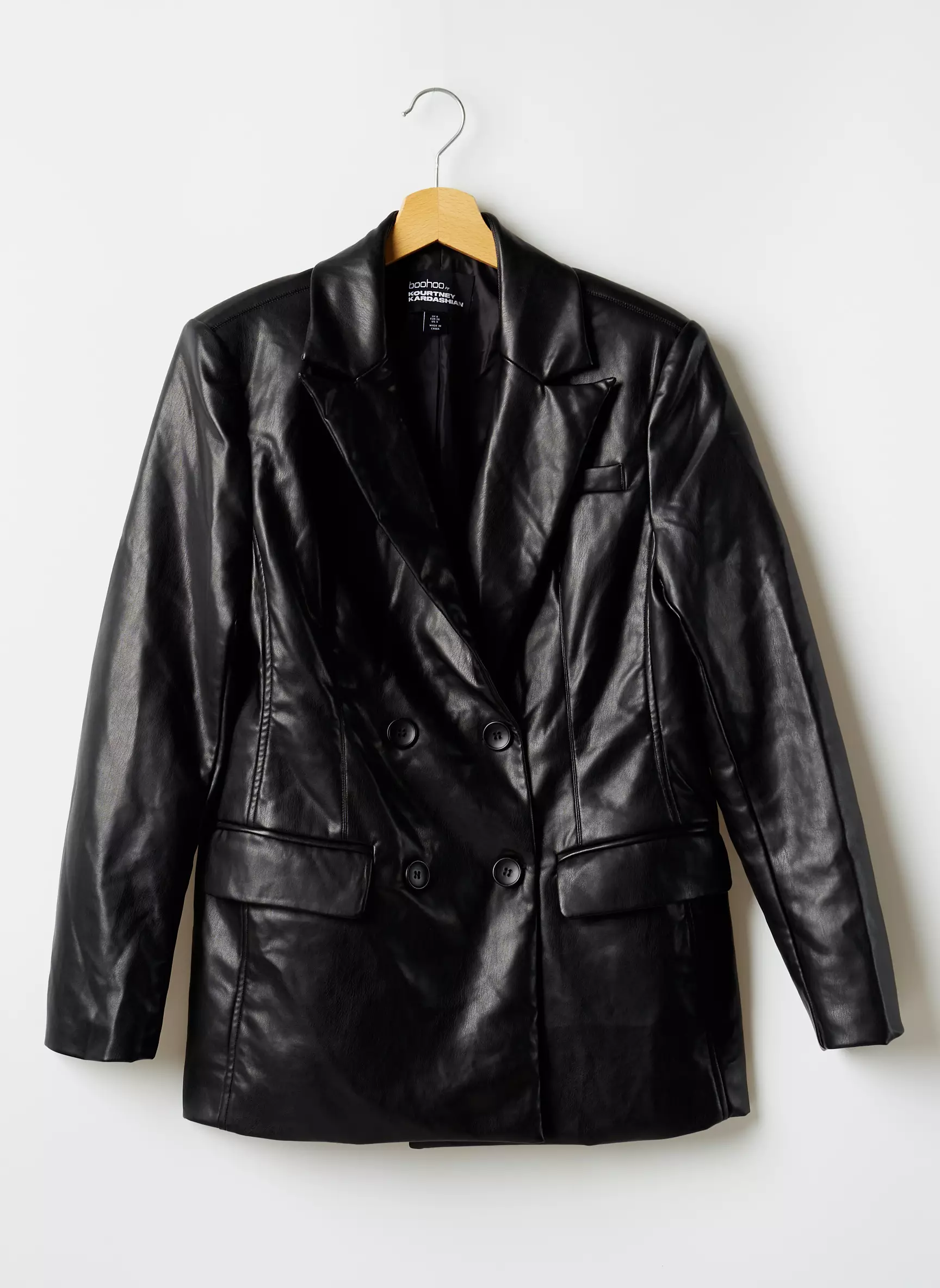 Boohoo Vestesimilicuir Femme couleur noir