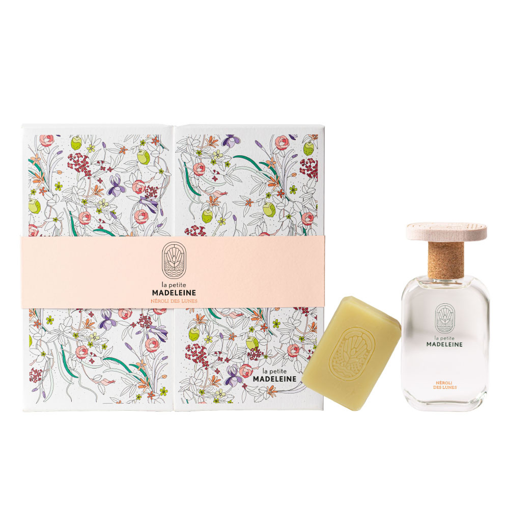 la petite madeleine Néroli des lunes Coffret Eau de parrfum et savon