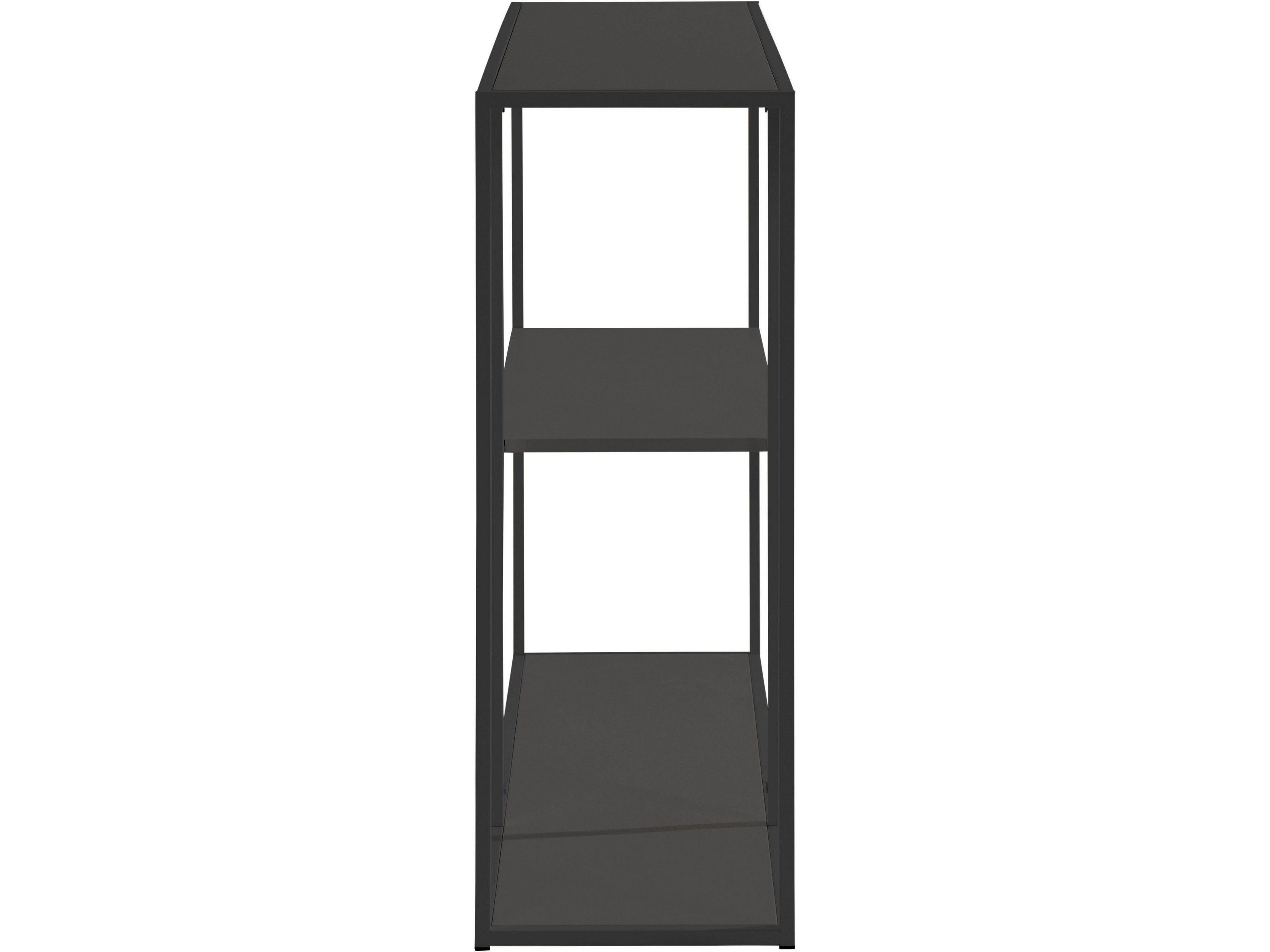 loft24 Bücherregal Chandler, Standregal aus Metall, 3 offene Fächer, Breite 100 cm