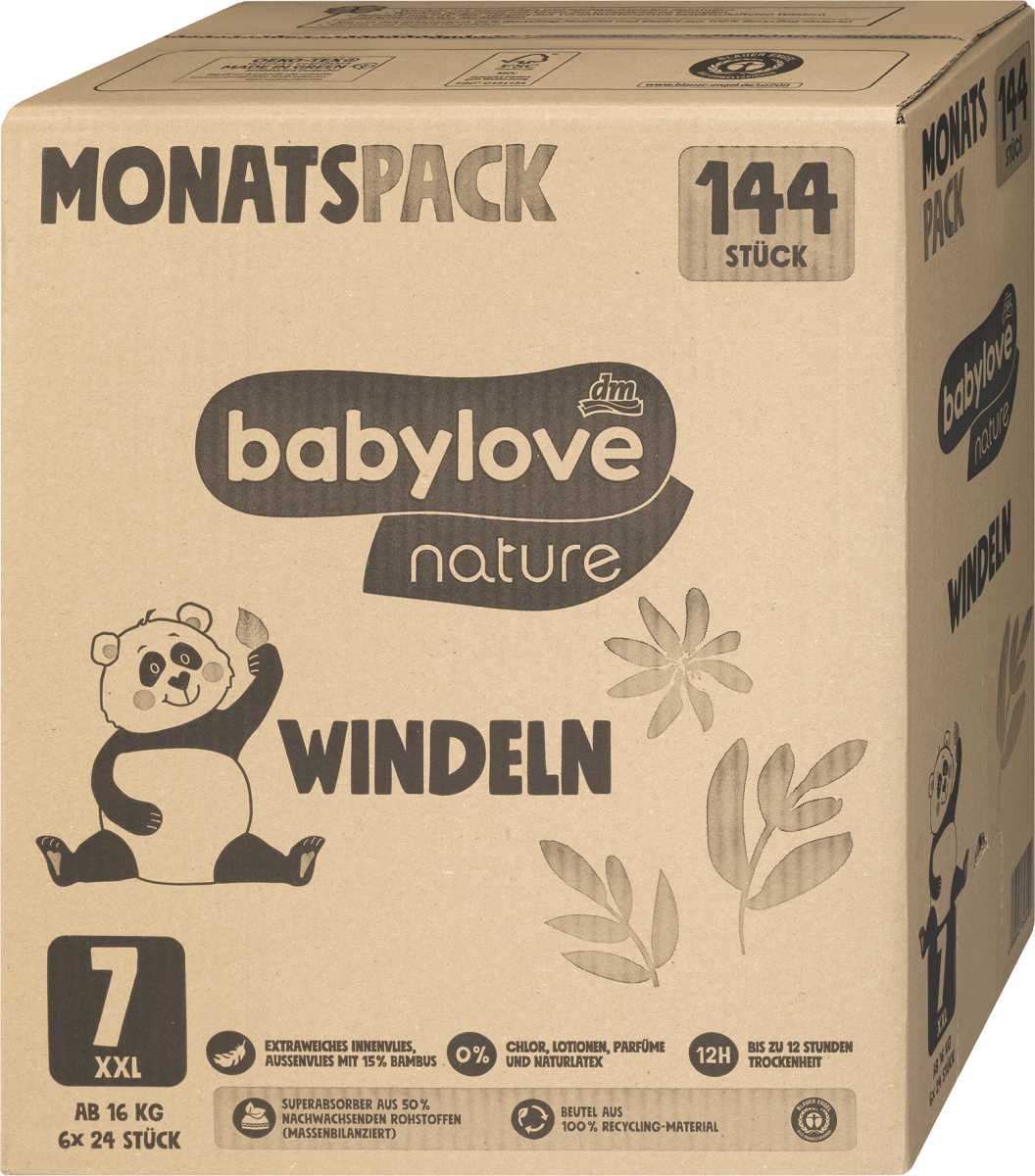 Windeln Gr. 7, XXL (ab 16 kg), Monatspack, 144 St