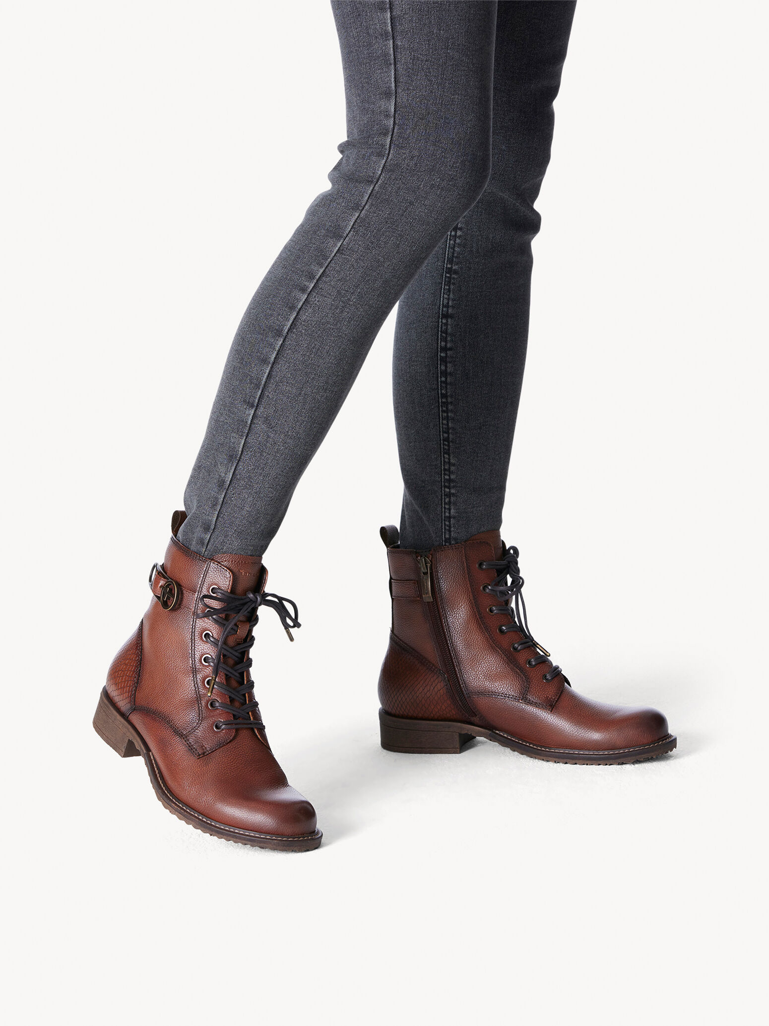 Bottine en cuir - marron