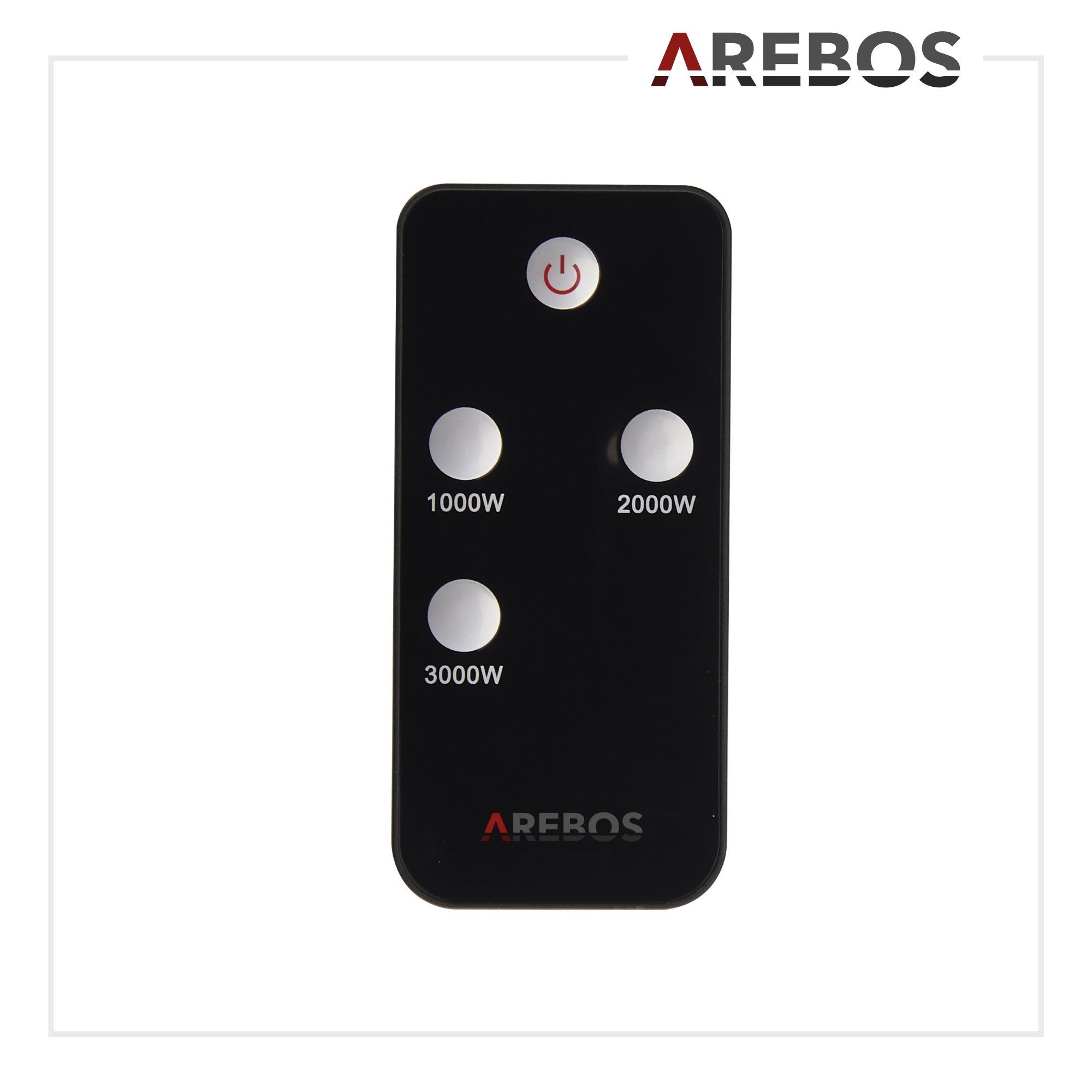 Arebos Infrarotstrahler 3.000 W, mit Fernbedienung, 3 Heizstufen, Geeignet für: 12-20m²