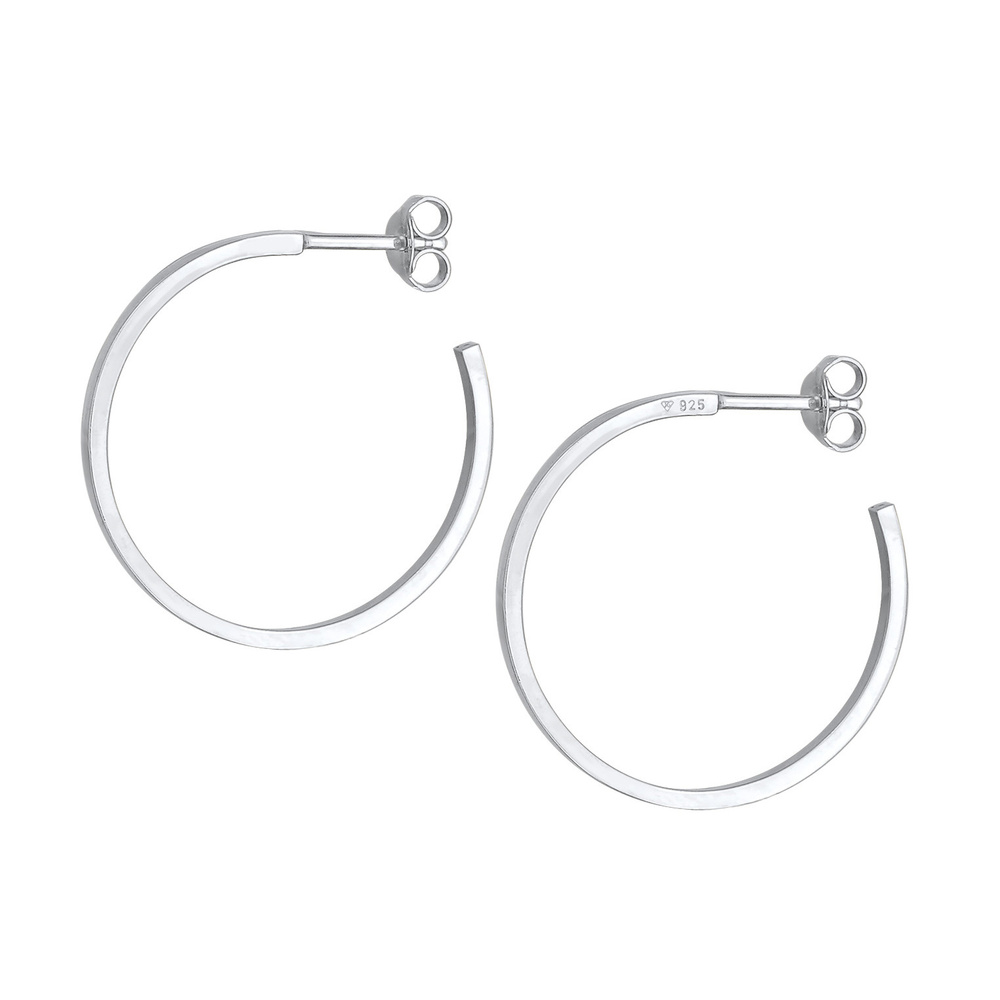 Elli Elli Boucles d'Oreilles Créoles pour femmes Basic Classique en argent sterling 92 Boucles d'oreilles