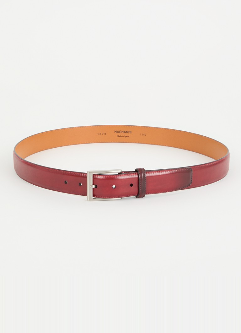 Cintura in pelle rossa Leeds di Magnanni