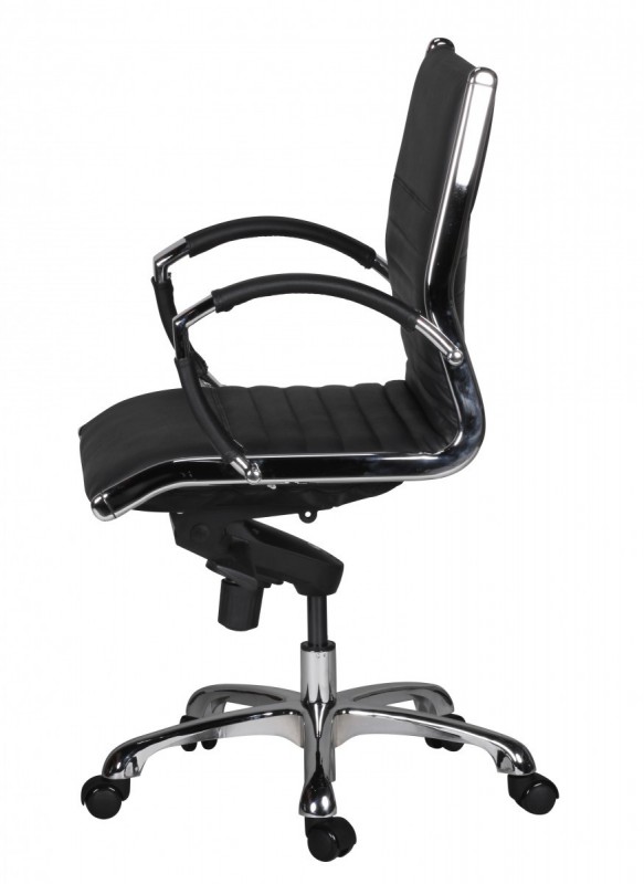 Amstyle Drehstuhl Leder schwarz - Bürostuhl 5-Punkt Multiblock-Mechanik