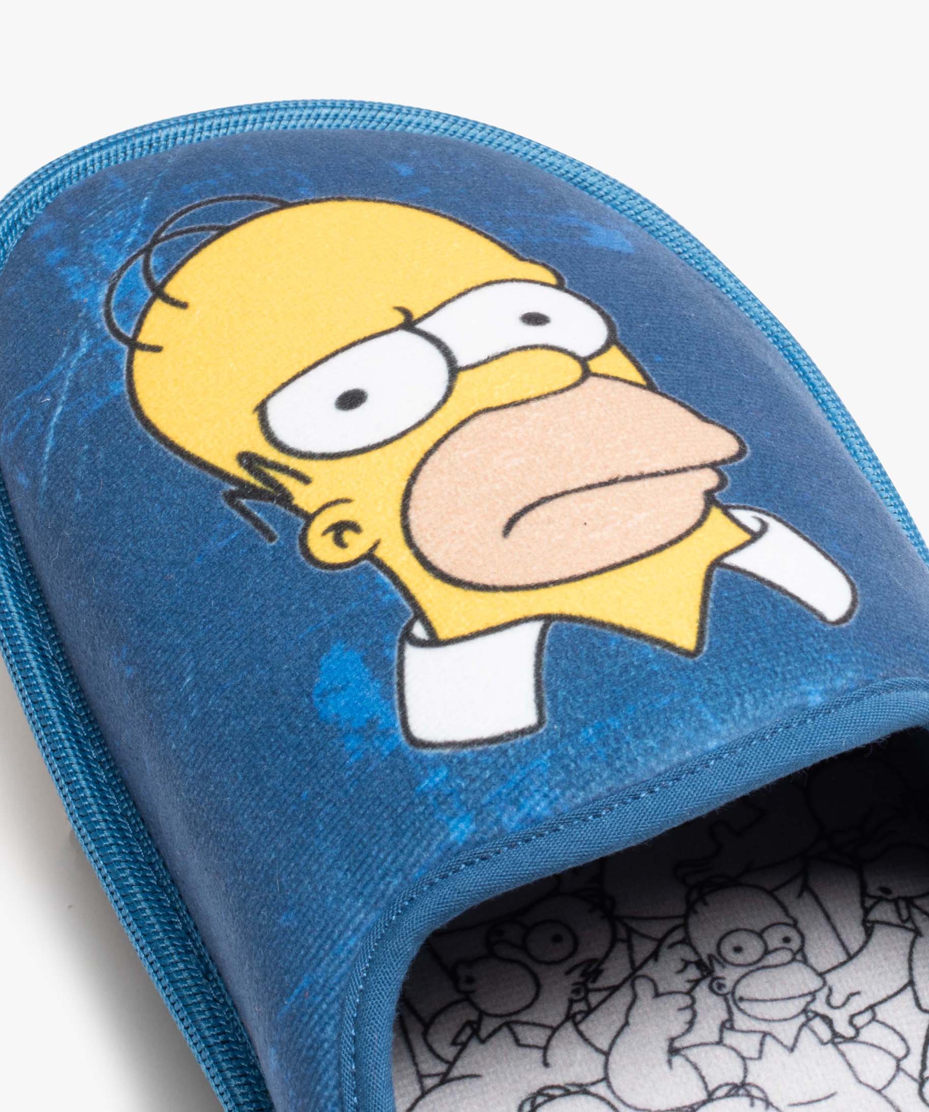 Chaussons homme mules imprimées - Simpsons multicolore | GEMO