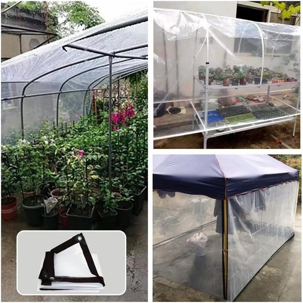 TUABUR Gartenlounge-Set Transparente, wasserdichte Plane für den Garten
