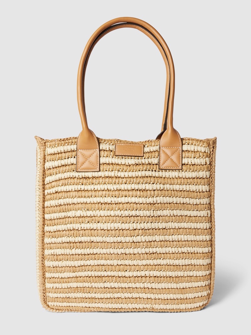 Tote Bag in Flecht-Optik Modell 'Rachel' in camel
