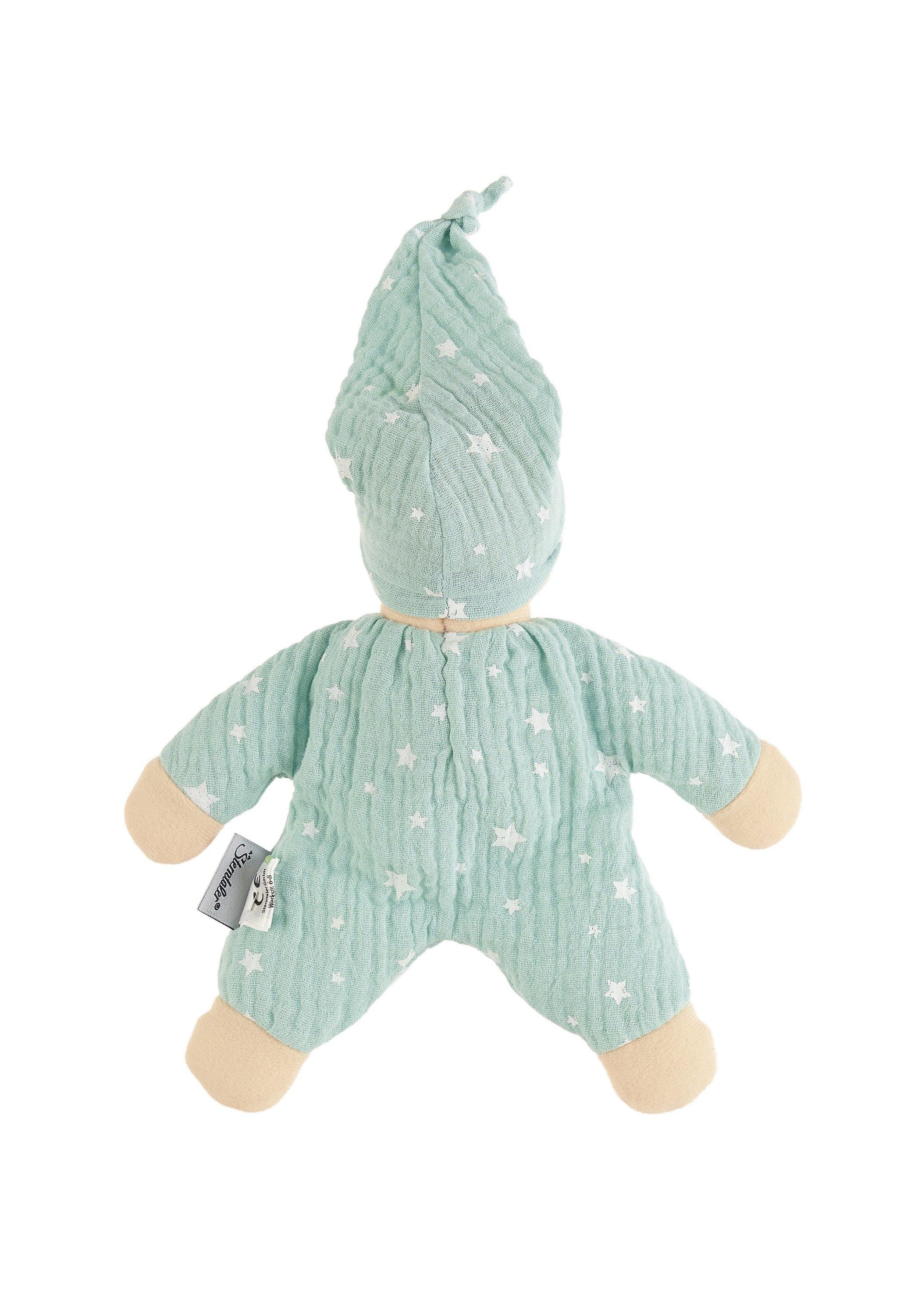 Spielpuppe in Mintgrün mit Sternchen
