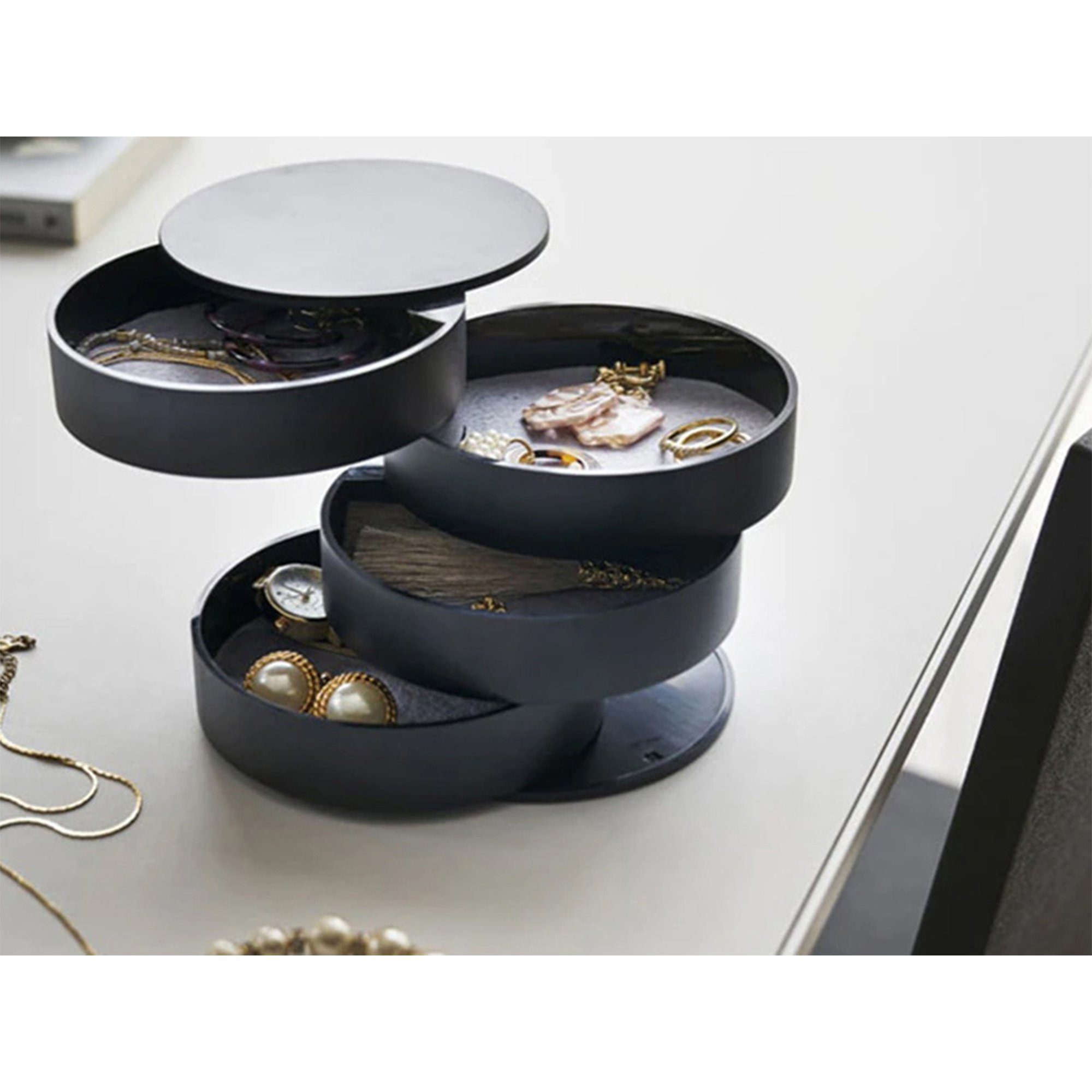 TSB Werk Schmuckablage Schmuckkasten Schmuckbox Schmuckorganizer, Schmuckschatulle, Aufbewahrungsbox