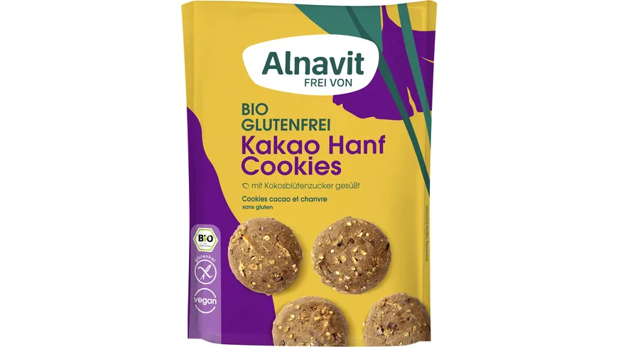 Alnavit Bio Kakao Hanf Cookies glutenfrei 125 g