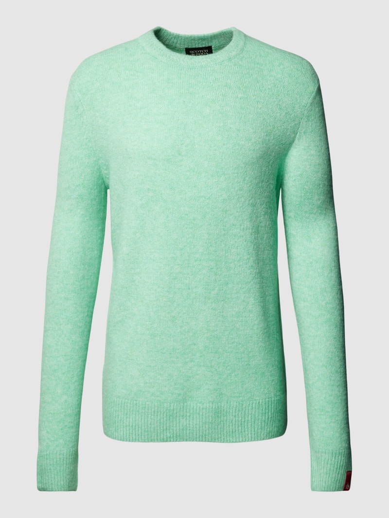 Strickpullover in melierter Optik in mint