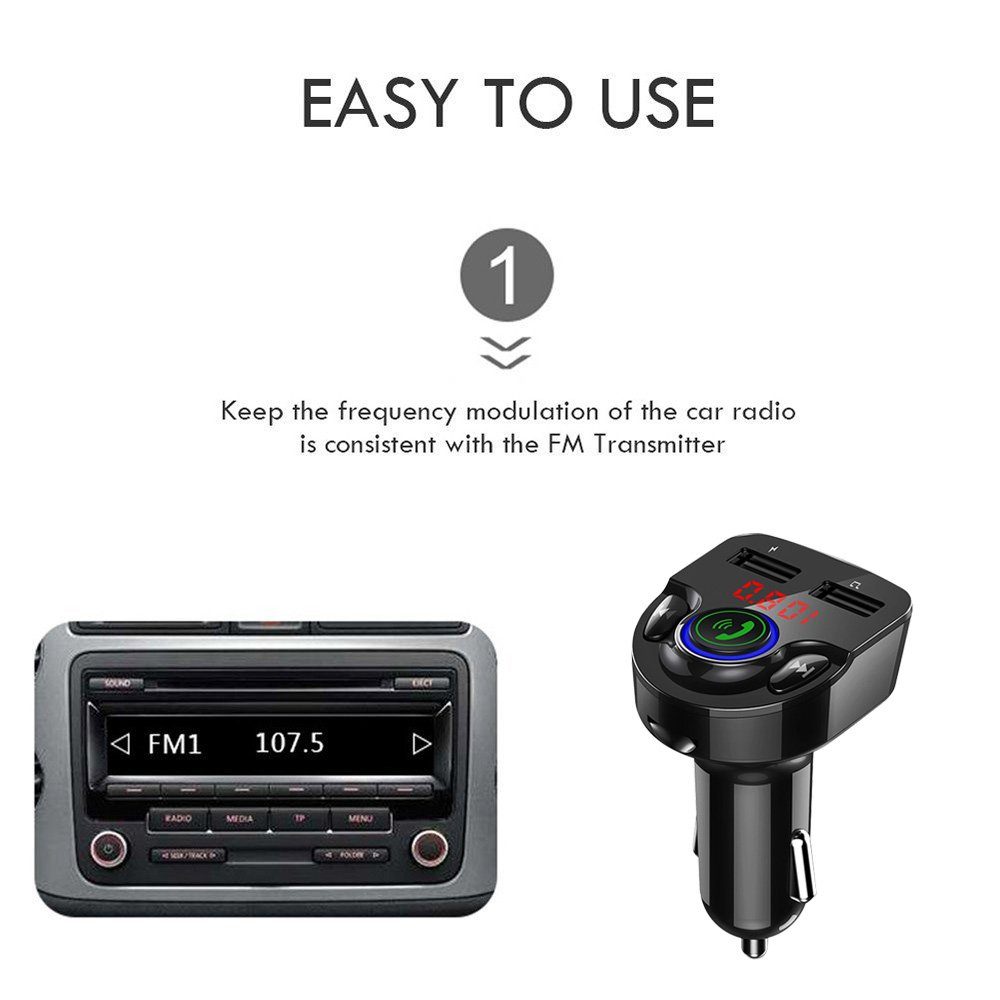 MOOHO Bluetooth®-Sender, Zubehör für FM Transmitter Adapter Bluetooth KFZ
