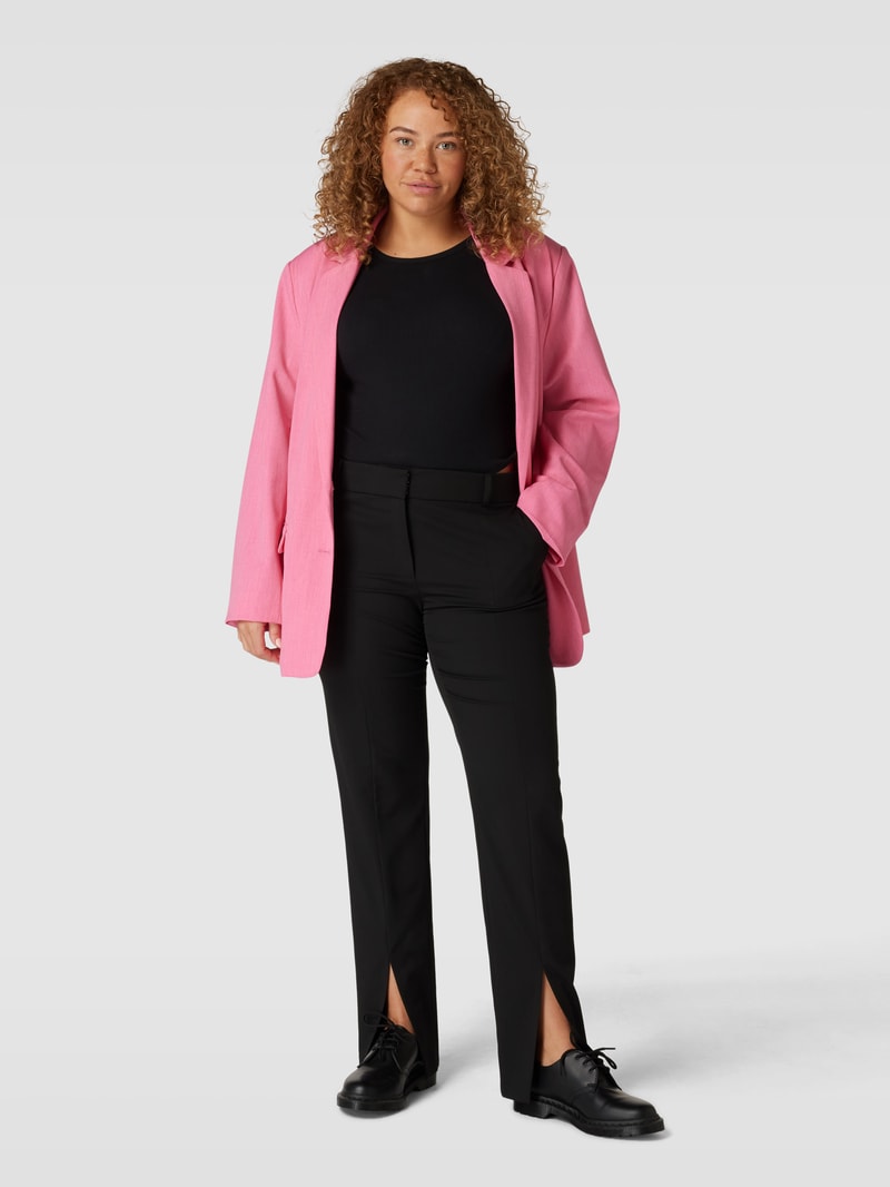 PLUS SIZE Blazer mit Pattentaschen Modell 'Milena' in pink