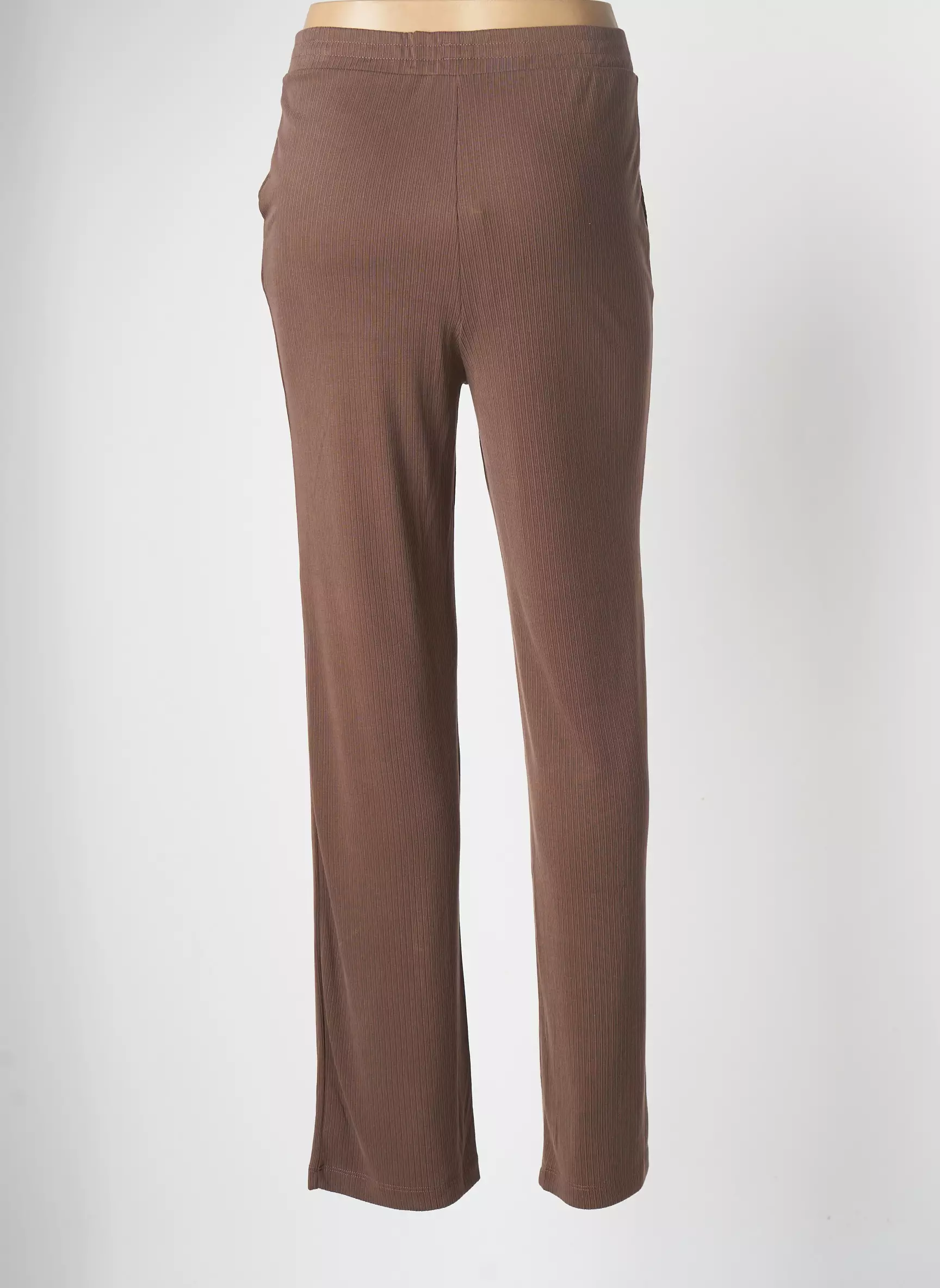 Yaya Pantalons Droits Femme couleur marron